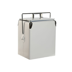 Portable Fridge Home ESPRIT White PVC Metal Steel polypropylene 17 L 32 x 24 x 36 cm