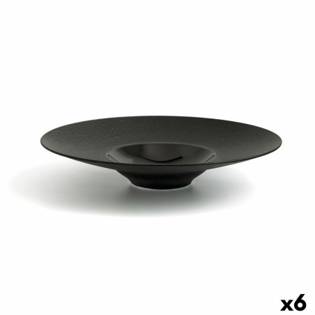 Deep Plate Ariane Gourmet Ceramic Black (Ø 28 cm) (6 Units)