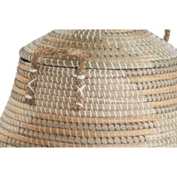 Basket set DKD Home Decor Multicolour Natural Seagrass Tropical 46 x 46 x 56 cm