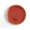 Flat Plate Ariane Terra Red Ceramic Ø 21 cm (12 Units)