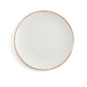 Flat plate Ariane Terra Ceramic Beige (Ø 21 cm) (12 Units)