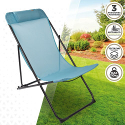 Foldable hammock Aktive Blue 52 x 87 x 77 cm (4 Units)