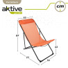 Foldable hammock Aktive Orange 52 x 87 x 77 cm (4 Units)