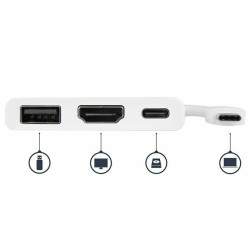 USB-C Adaptor Startech CDP2HDUACPW White 4K Ultra HD