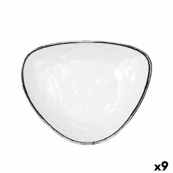 Flat Plate Quid Select Filo White Black Plastic Triangular 26 x 21 x 5,9 cm (9Units)