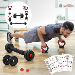 6-in-1 Set of Adjustable Weights with Exercise Guide Sixfit InnovaGoods