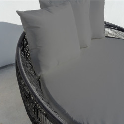 Sun-lounger Dido 160 x 160 x 76 cm Circular Black