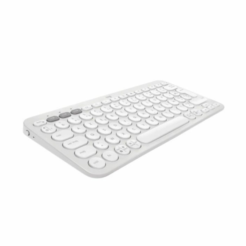 Bluetooth Keyboard with Support for Tablet Logitech K380 French White AZERTY