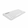 Bluetooth Keyboard with Support for Tablet Logitech K380 French White AZERTY