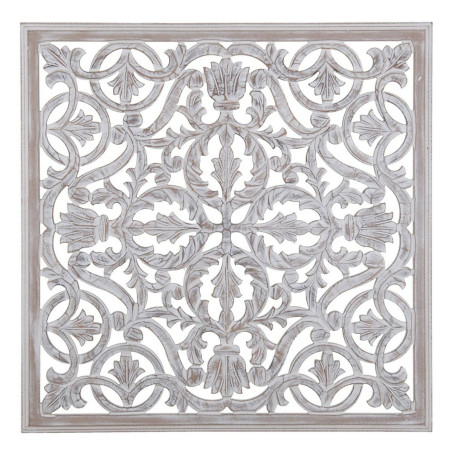 Wall Decoration White 90 x 1 x 90 cm DMF