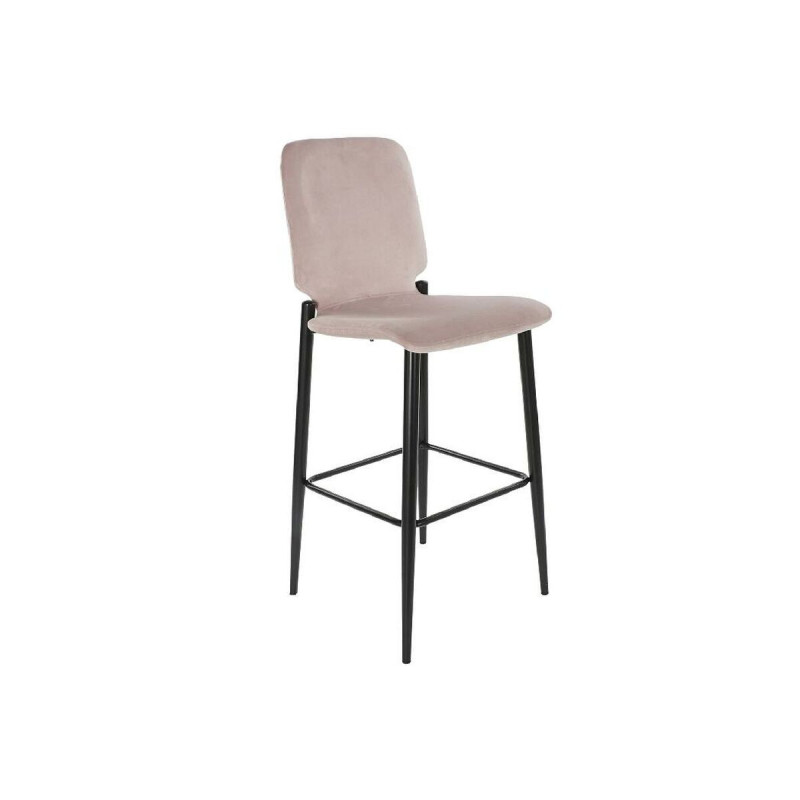 Stool DKD Home Decor Black Pink Metal Plastic 43,5 x 52 x 109 cm