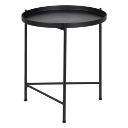 Side table 50 x 50 x 58 cm Black Metal (2 Units)