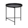 Side table 50 x 50 x 58 cm Black Metal (2 Units)