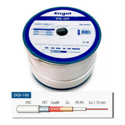 Coaxial TV Antenna Cable Engel Double 100 m White