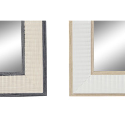 Wall mirror DKD Home Decor 36 x 2 x 95,5 cm Crystal Brown White Dark grey polystyrene (4 Pieces)