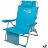 Folding Chair with Headrest Aktive 49 x 80 x 58 cm Blue (2 Units)