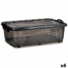 Storage Box with Wheels Anthracite Plastic 30 L 40 x 20,5 x 63 cm (6 Units)