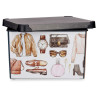 Storage Box Vintage With handles Plastic Vintage 22 L (30 x 23,5 x 40 cm) (12 Units)