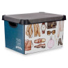 Storage Box Vintage With handles Plastic Vintage 22 L (30 x 23,5 x 40 cm) (12 Units)