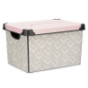 Storage Box with Lid Vibes Arrows 22 L Pink Plastic 30 x 23,5 x 40 cm (12 Units)