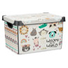 Storage Box with Lid Children's animals Plastic 22 L 30 x 23,5 x 40 cm (12 Units)