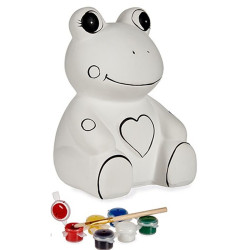 Paint Your Own Money Box Frog Ceramic 15,5 x 21,5 x 16 cm (12 Units)