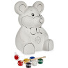 Paint Your Own Money Box Mouse Ceramic 14,7 x 20,8 x 16,3 cm (12 Units)