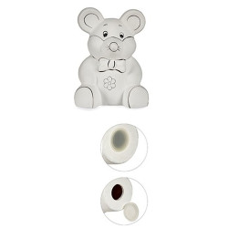 Paint Your Own Money Box Mouse Ceramic 14,7 x 20,8 x 16,3 cm (12 Units)