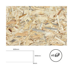 Plywood Board Bertini OSB 60 x 60 cm (6 Units)