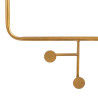 Wall mirror 76 x 6 x 104 cm Golden Metal