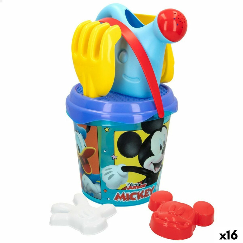 Beach toys set Mickey Mouse Ø 18 cm (16 Units)