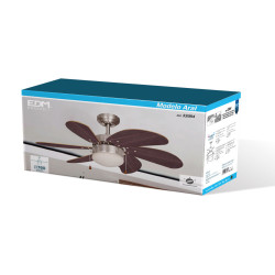 Ceiling Fan with Light EDM 33984 Aral Wengue nickel 50 W