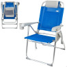 Folding Chair with Headrest Aktive 47 x 99 x 63 cm Blue (2 Units)