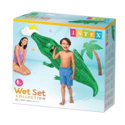 Inflatable pool figure Intex Crocodile 168 x 86 cm (12 Units)