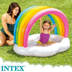 Inflatable Paddling Pool for Children Intex Rainbow 84 L 119 x 84 x 94 cm (6 Units)