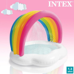 Inflatable Paddling Pool for Children Intex Rainbow 84 L 119 x 84 x 94 cm (6 Units)