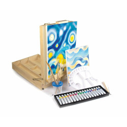 Paint Set with Easel and Canvas Sycomore Atelier