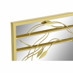 Wall mirror DKD Home Decor Mirror Golden Metal Leaf of a plant (60 x 2 x 90 cm)