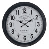 Wall Clock White Black Iron 70 x 70 x 6,5 cm