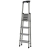 4-step folding ladder Krause 126320 Black Silver Aluminium