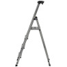 4-step folding ladder Krause 126320 Black Silver Aluminium