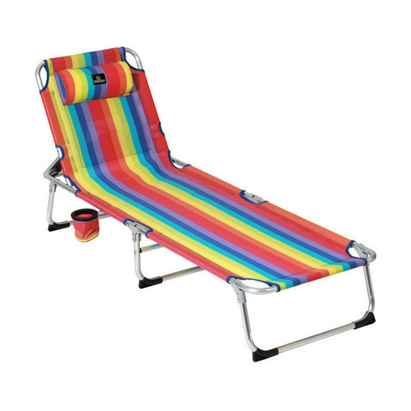 Sun-lounger Textiline Multicolour 185 x 57 x 26 cm