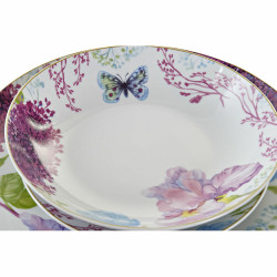 Dinnerware Set DKD Home Decor Blue White Green Pink Porcelain Butterfly 18 Pieces