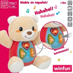 Soft toy with sounds Winfun Bear 16,5 x 18 x 11,5 cm (12 Units)