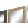 Wall mirror DKD Home Decor Brown Natural Dark grey Ivory Crystal polystyrene 36 x 2 x 95,5 cm (4 Pieces) (4 Units)