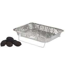 Disposable Barbecue Aluminium Charcoal 30 x 5,3 x 46,5 cm (12 Units)