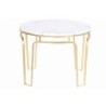 Side table DKD Home Decor 60 x 60 x 44,5 cm Golden Metal White Marble