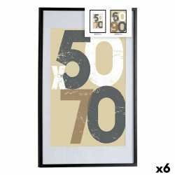 Photo frame 62,5 x 2,5 x 92,5 cm Black Plastic MDF Wood (6 Units)