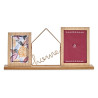 Photo frame Home Brown Wood Metal 6 x 21,5 x 46 cm (6 Units)