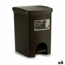 Pedal bin Stefanplast Elegance Brown Plastic 20 L 27,5 x 38,5 x 31 cm (6 Units)